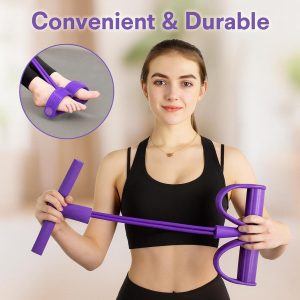 Multifunction Pedal Resistance Band – 4-tube Fitness Equipment