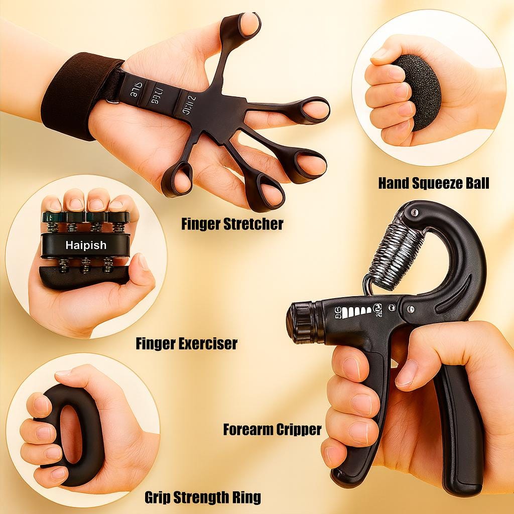 Complete Grip Strength Kit – Adjustable Hand Gripper 5-100 Kg (11-220 Lbs)