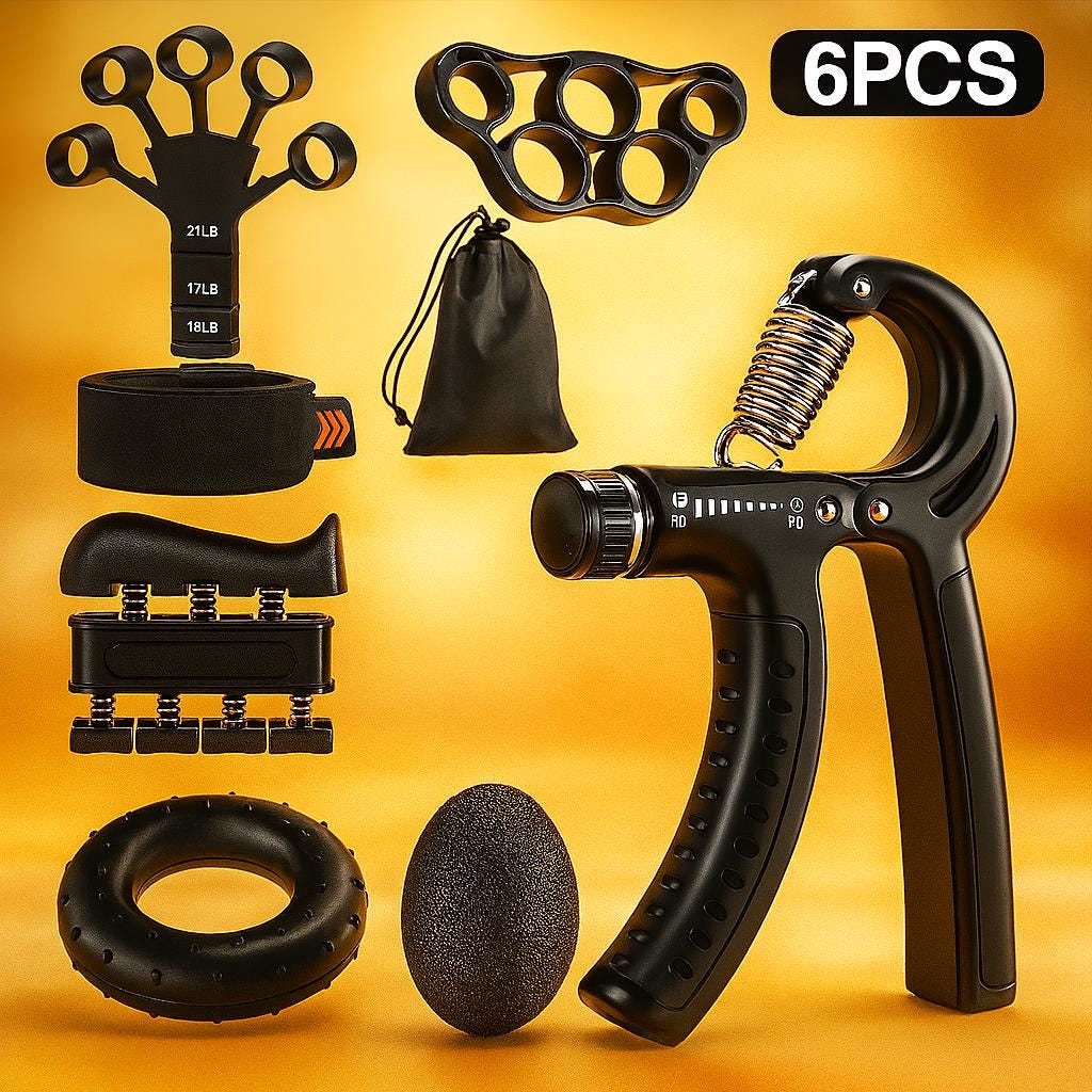 Complete Grip Strength Kit – Adjustable Hand Gripper 5-100 Kg (11-220 Lbs) Complete Grip Strength Kit – Adjustable Hand Gripper 5-100 Kg (11-220 Lbs)