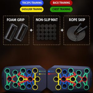 Push Up Board Multifunctional, Portable Foldable Push Up Bar