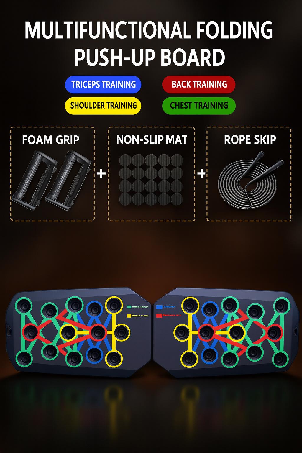 Push Up Board Multifunctional, Portable Foldable Push Up Bar Push Up Board Multifunctional, Portable Foldable Push Up Bar